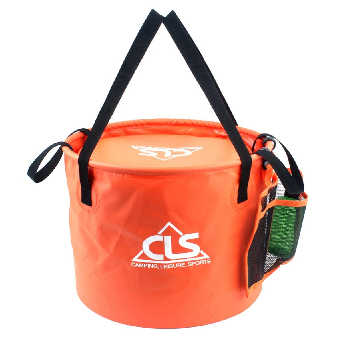 CLS Outdoor Travel Folding Bucket Portable Double Drain Basket Washing Dish Bucket Camping Telescopic Fishing Bucket
