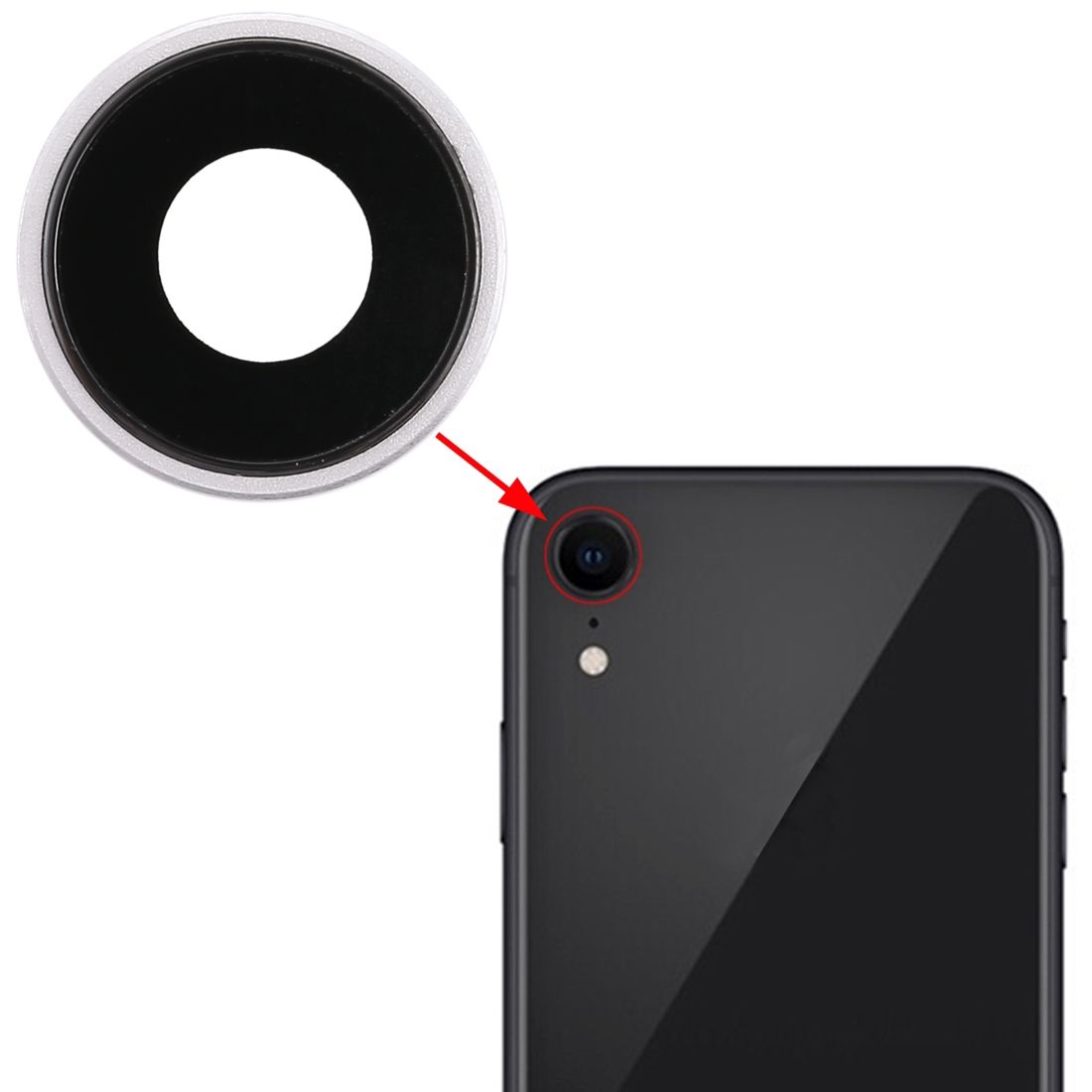 Back Camera Bezel With Lens Cover For IPhone XR(White)