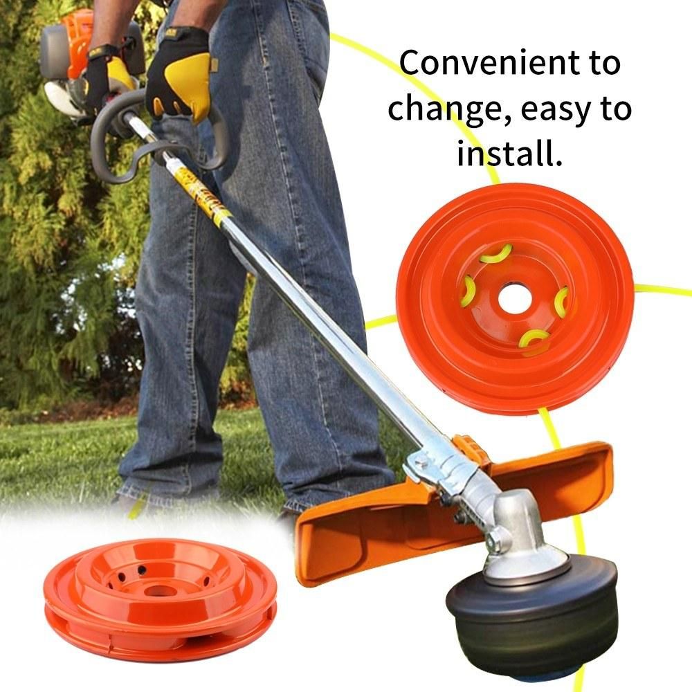 Aluminum Grass Trimmer Top Brush Cutter Tops Strimmer Lawn Mower Accessory with 4 Trimmer Ropes