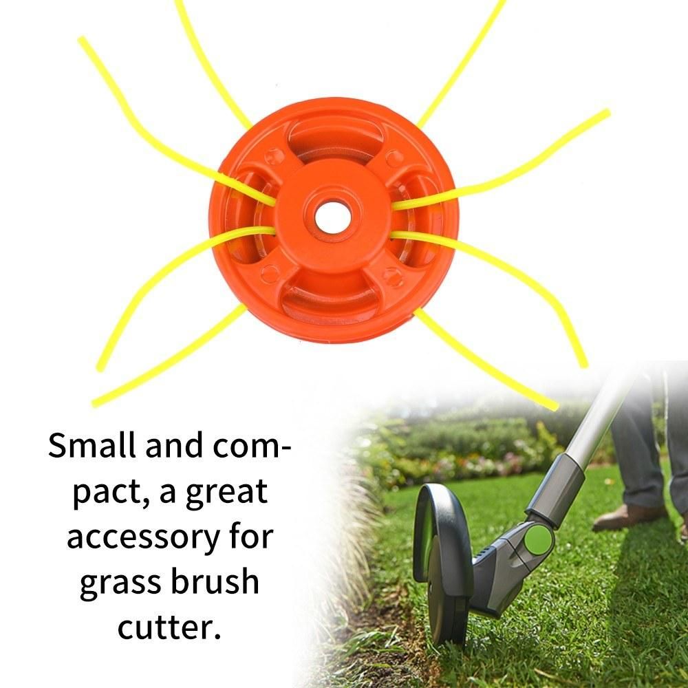 Aluminum Grass Trimmer Top Brush Cutter Tops Strimmer Lawn Mower Accessory with 4 Trimmer Ropes
