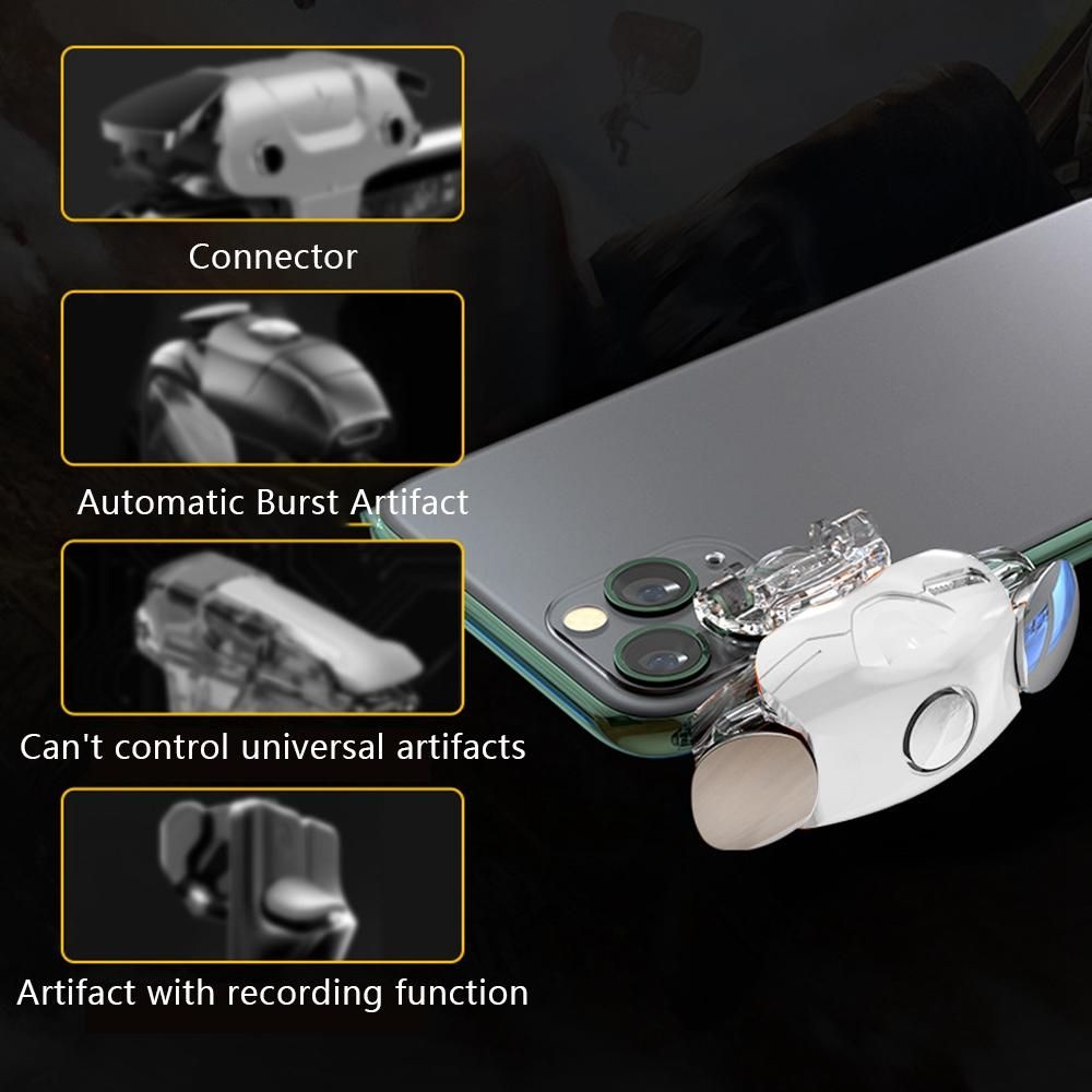 Mobile Phone Game Button Smart Phone Game A10 Mobile Game Controller Trigger Shooter for iPhone/Android / Pubg,Blue