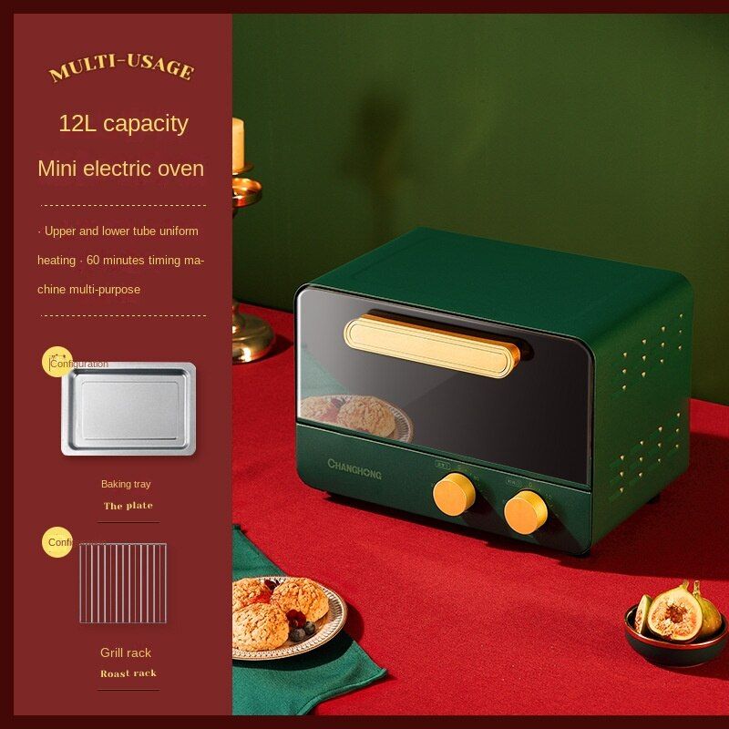 12L Household Mini Oven-Gold Green