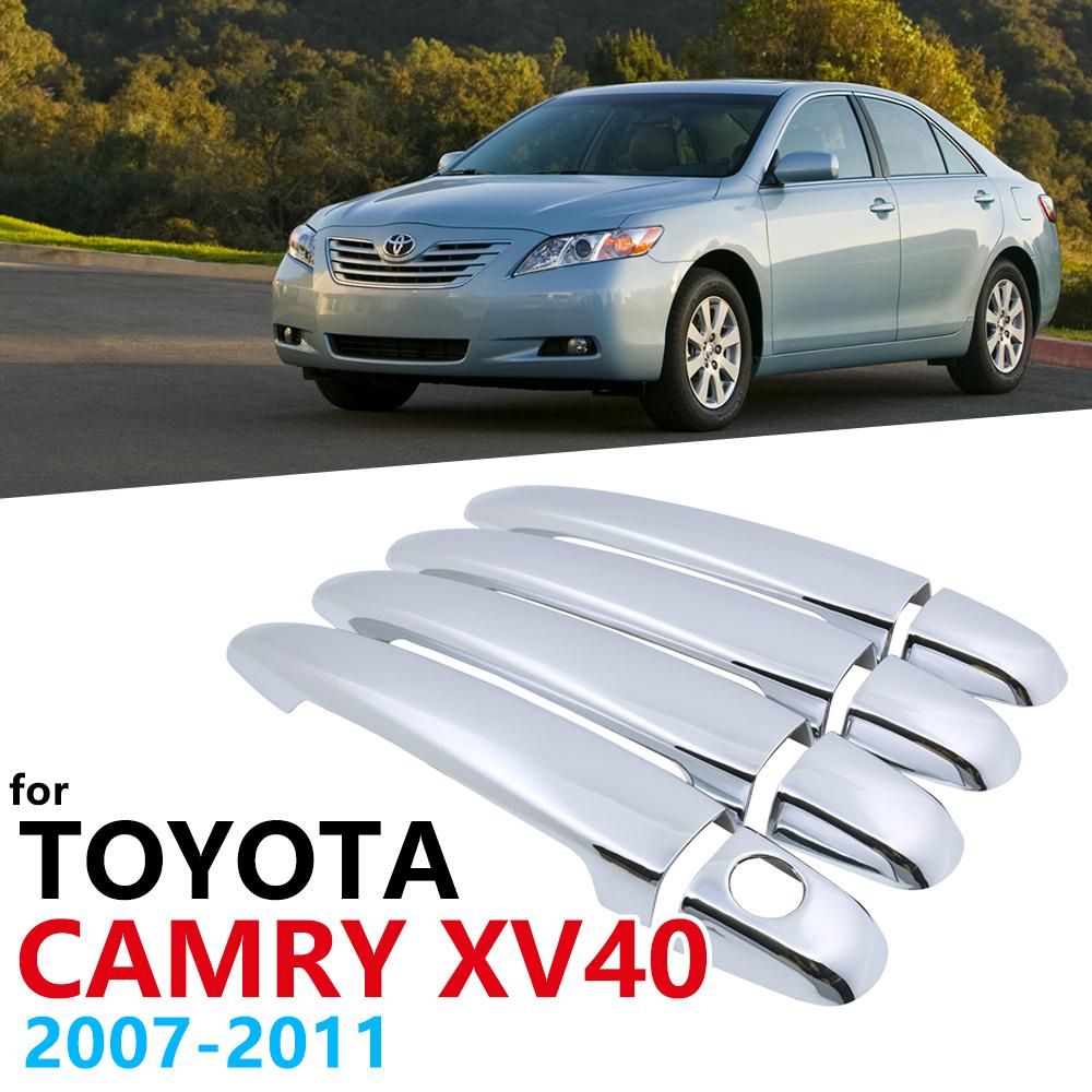 Chrome Handles Cover Trim for Toyota Camry XV40 2007 2008 2009 2010 2011 Catch Cap Car Accessories Stickers Auto Styling Handle