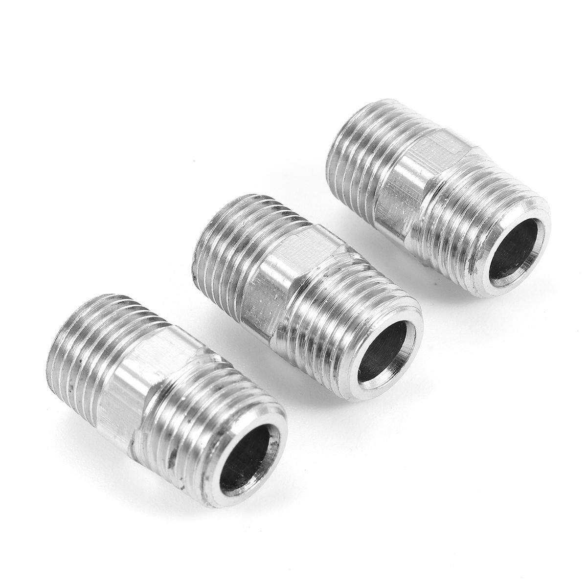 3 Pcs Paintball Air Hose Pipe Fitting Male 1/8" NPT Double Threads