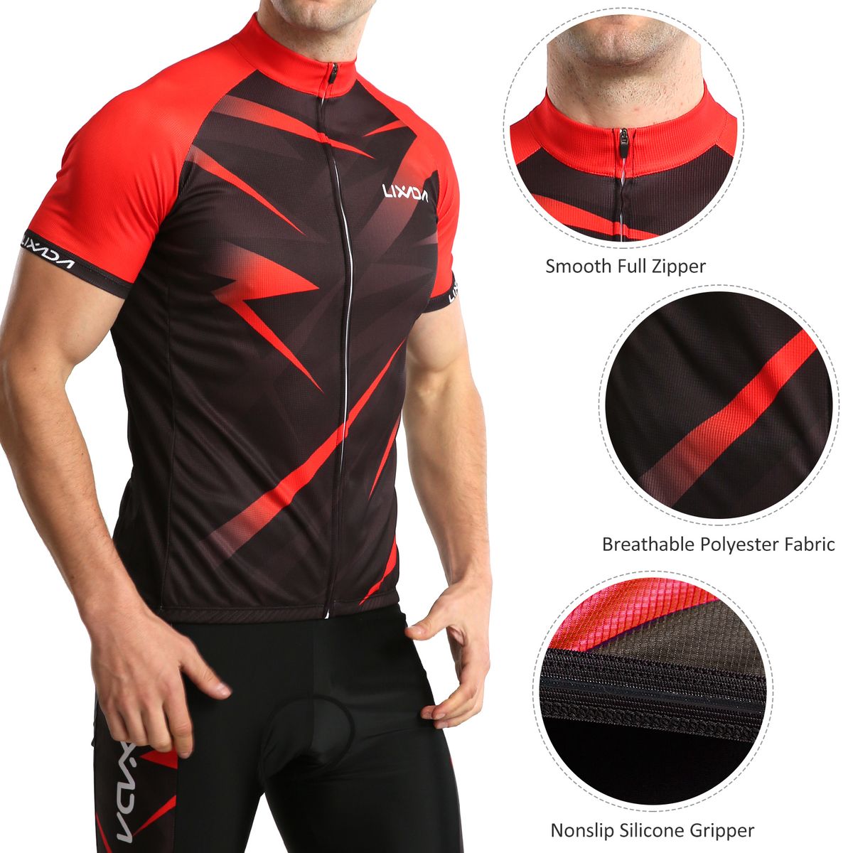 Men Cycling Jersey Breathable Short Sleeve Bike