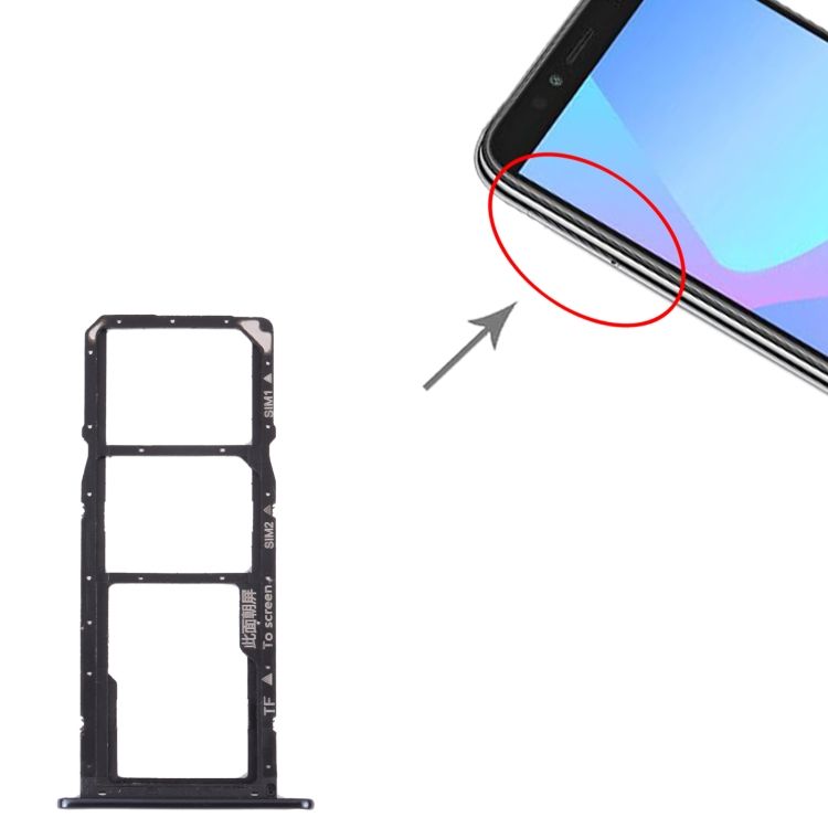 SIM Card Tray + Micro SD Card Tray For Huawei Y6 Prime(2018)