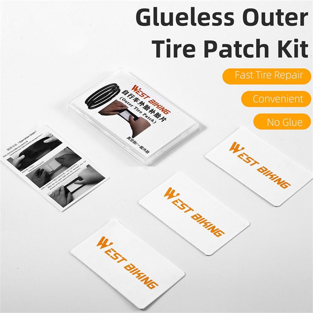 3Pcs Glueless Bike Tire Repairing Pads Kit Road Bike Cover Tire Puncture Repairing Tools Set Cycling Quick Tyre Patch Piece