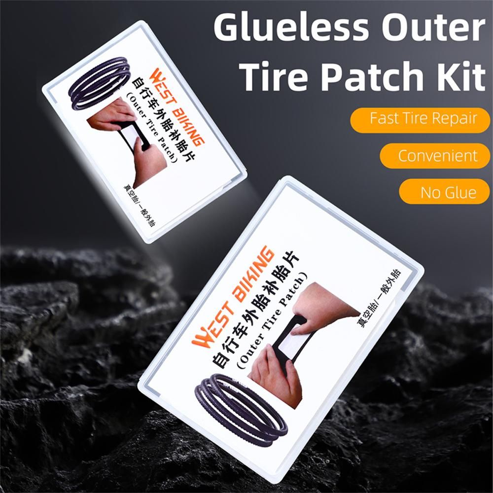 3Pcs Glueless Bike Tire Repairing Pads Kit Road Bike Cover Tire Puncture Repairing Tools Set Cycling Quick Tyre Patch Piece
