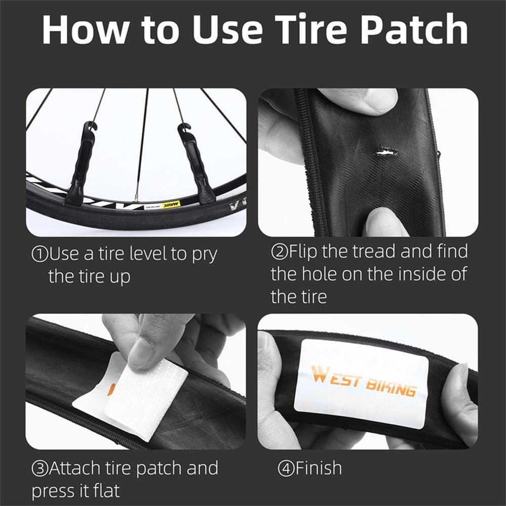3Pcs Glueless Bike Tire Repairing Pads Kit Road Bike Cover Tire Puncture Repairing Tools Set Cycling Quick Tyre Patch Piece