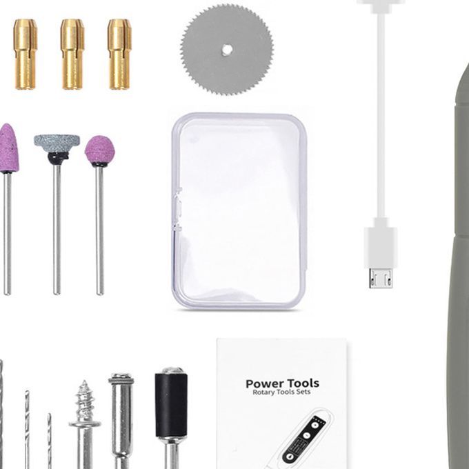 Pen Multi-Purpose USB Charging Rotary Tool For Glass Grey