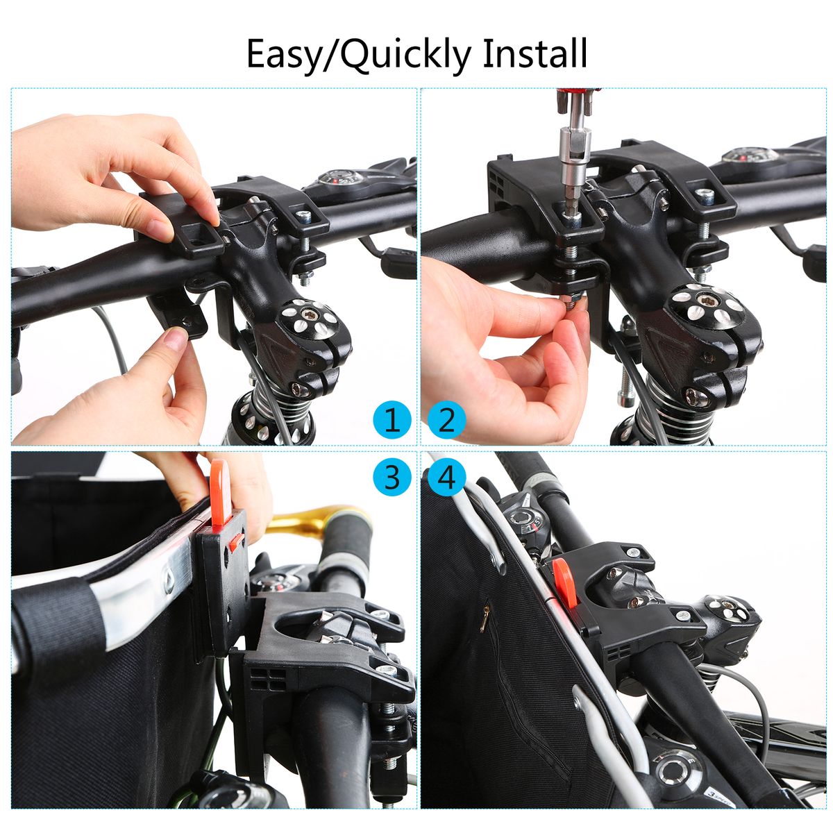Lixada Collapsible Bike Basket Bicycle Handlebar Front