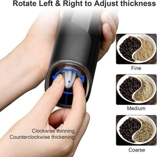 Electric Salt And Pepper Grinder Set, Gravity