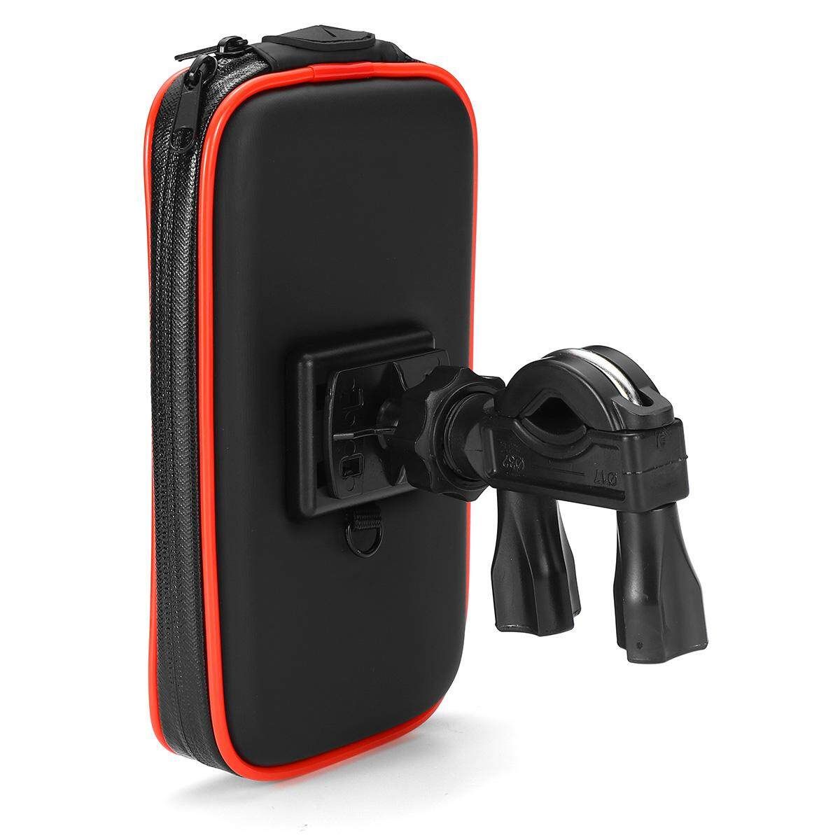 4-6.5'' Bicycle Phone Holder 360° Motorcycle Bike Handlebar Mount Case For Phone-L Black