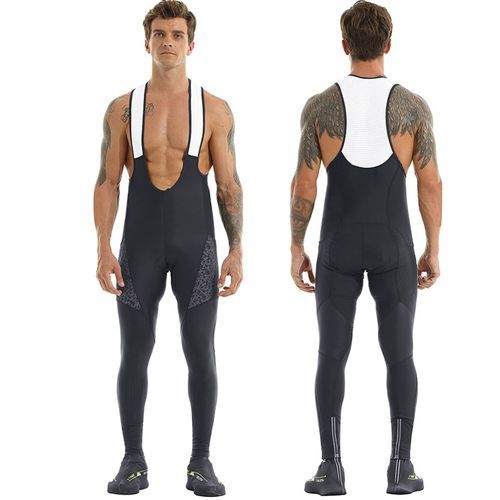 Padded MTB Road Bike Tights With 2-Pockets Breathable Cycling Long Leggings Bib Cycling Pants