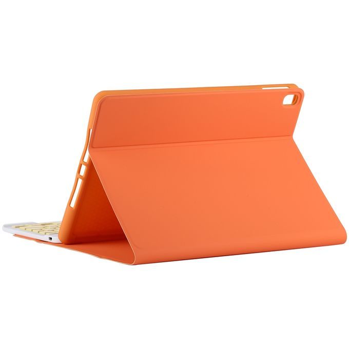 TG11B Detachable Bluetooth Yellow Keyboard + Microfiber Leather Protective Case For IPad Pro 11 Inch (2020), With Pen Slot & Holder (Orange)