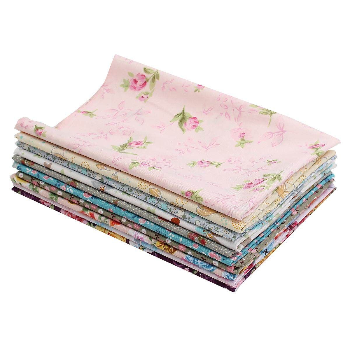 New Floral Fabric Cotton Material Vintage Shabby Chic Summer Cloth Purple 400*500mm