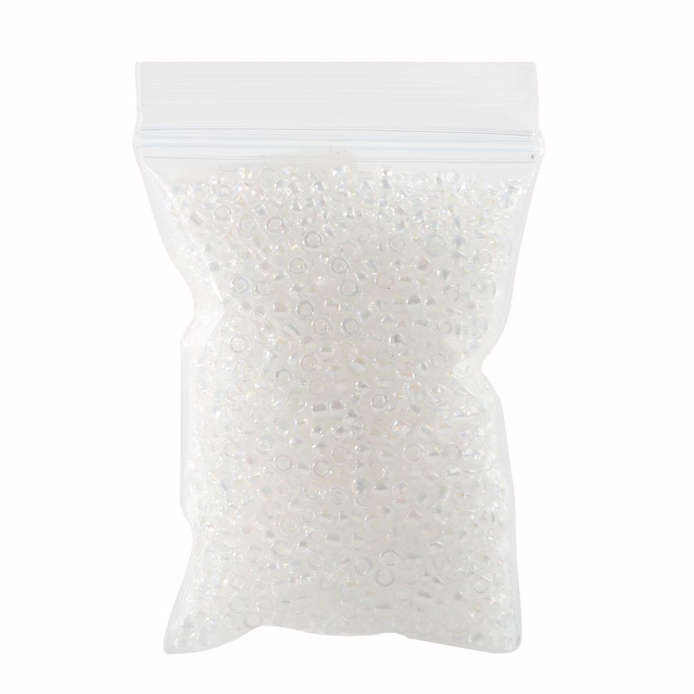 1 Bag 2mm Colorful Round Loose Glass Spacer Beads-White