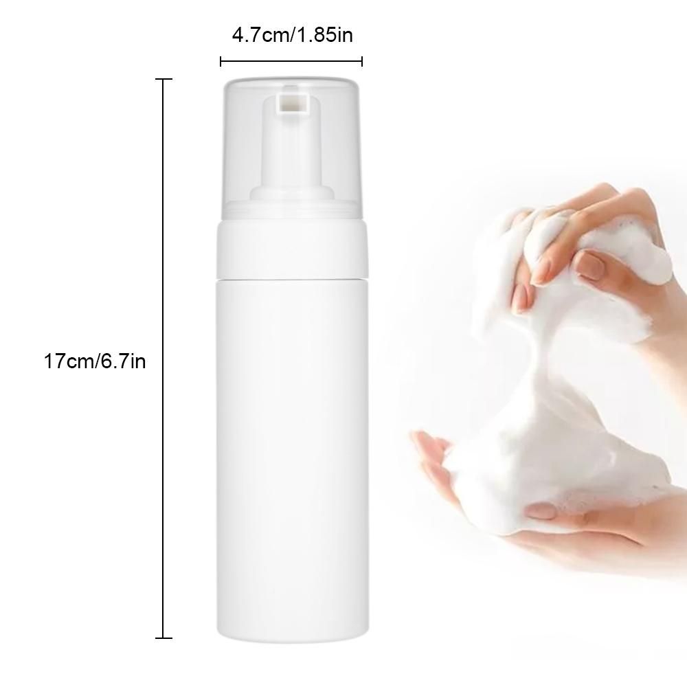 1pc 150ML(5.2oz) Foam Bottle Mousse Soap Foaming Pump Bottle Plastic White Empty Refillable Portable Travel