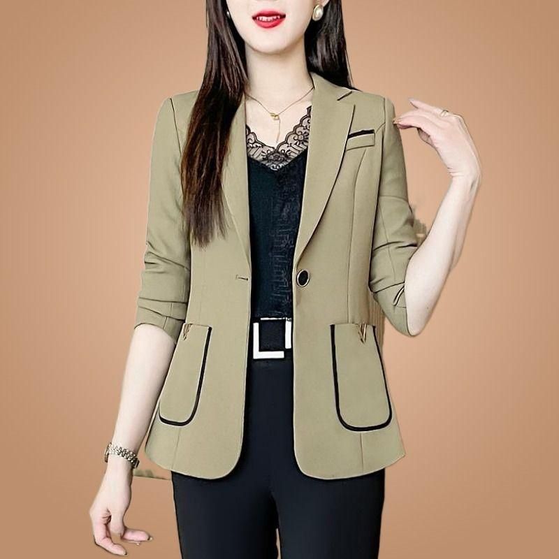 Large Size Women's Clothing High Sense Business Suit Coat Spring and Autumn 2023 New Fashion Temperament Elegant Small Tailored Suit Top