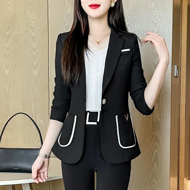 Large Size Women's Clothing High Sense Business Suit Coat Spring and Autumn 2023 New Fashion Temperament Elegant Small Tailored Suit Top