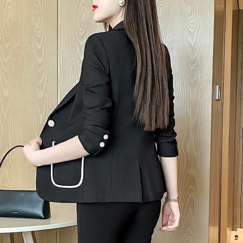 Large Size Women's Clothing High Sense Business Suit Coat Spring and Autumn 2023 New Fashion Temperament Elegant Small Tailored Suit Top