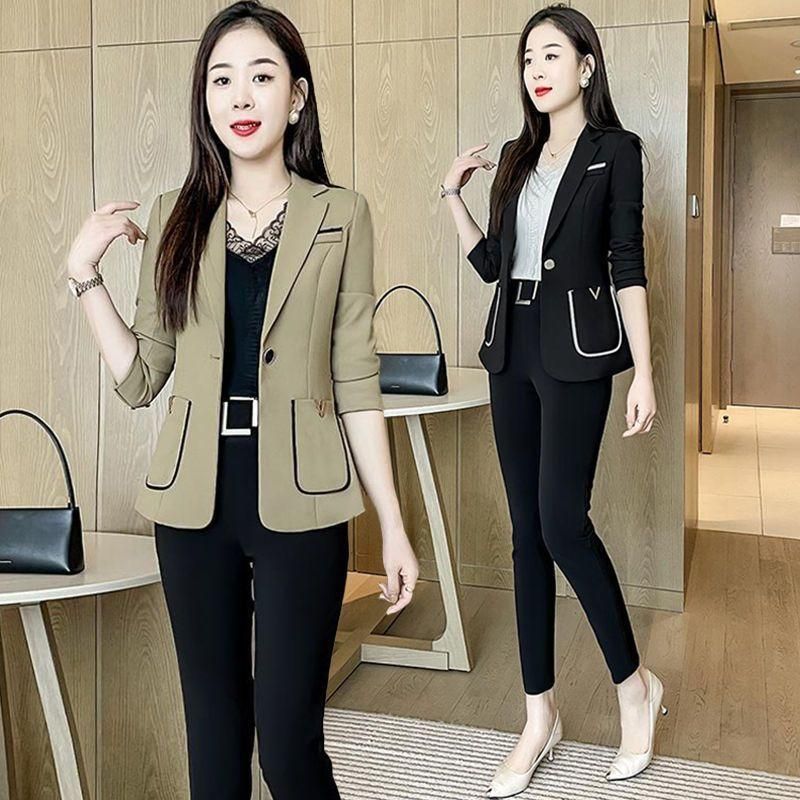 Large Size Women's Clothing High Sense Business Suit Coat Spring and Autumn 2023 New Fashion Temperament Elegant Small Tailored Suit Top
