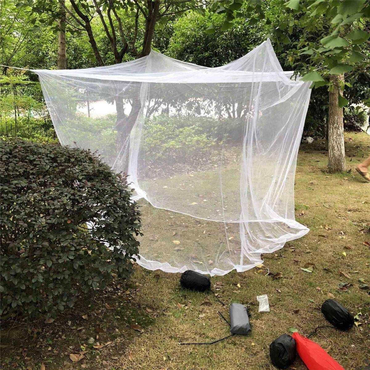 White Mosquito Net Indoor Outdoor Camping Portable Netting With Storage Bag