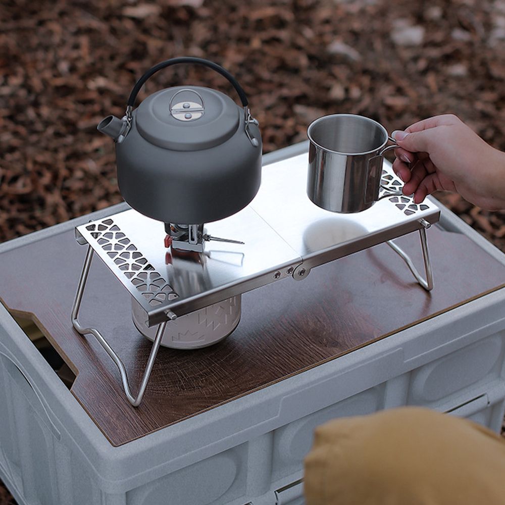 Stainless Steel Outdoor Camping Table Lightweight Folding