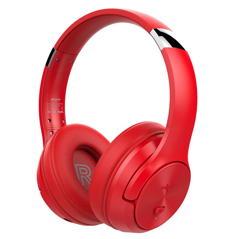 ZEALOT B36 Red Bluetooth Headset earphone Wireless Headphones Stereo Foldable Sport Earphone Microphone headset Handfree,FM and support SD card with mic with microphone Deep bass.