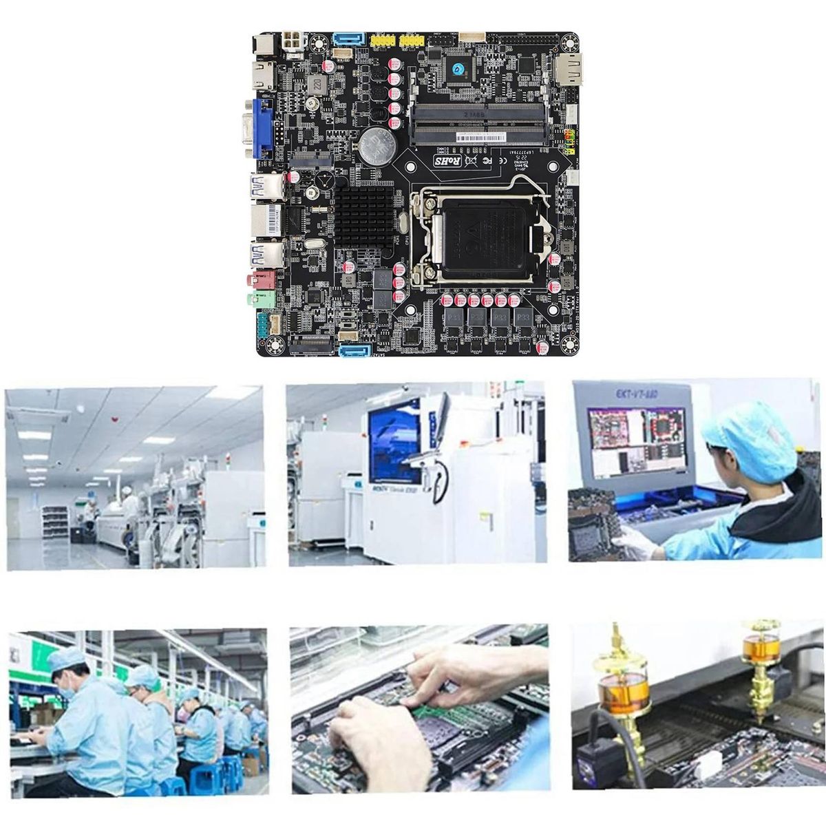 H510 ITX Industrial Control Motherboard for Intel 10/11 Core I7/I5/I3 CPU DDR4 2400MHZ 2 Channel Windows10 No GPU Slot