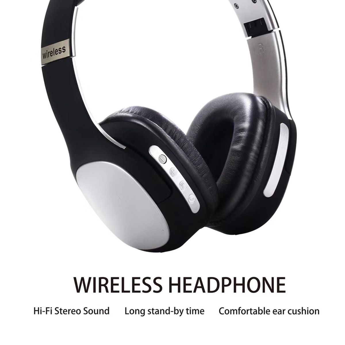 MH3 Head-mounted BT5.0 Wireless Headset with Microphone HiFi Stereo Sound Button Operation