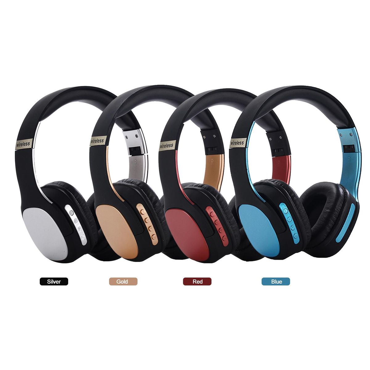 MH3 Head-mounted BT5.0 Wireless Headset with Microphone HiFi Stereo Sound Button Operation