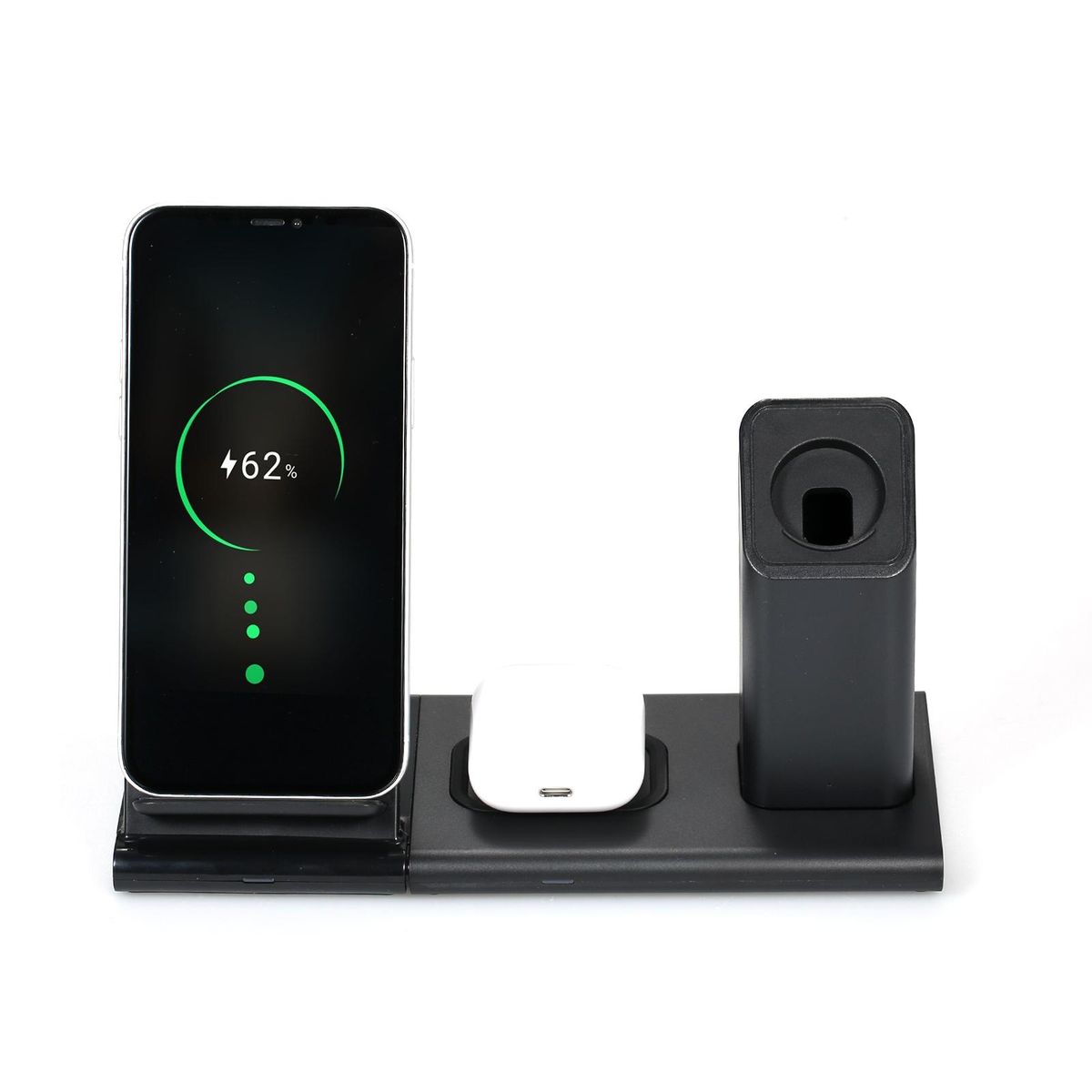 Wireless Charger, 3 in 1 15W Fast Wireless Charging Station Replacement for Apple iWatch Series 7/SE/6/5/4/3/2,AirPods 2/Pro, Compatible for iPhone 13/12/11 Series/XS MAX/XR/XS/X/8/8 Plus/Samsung