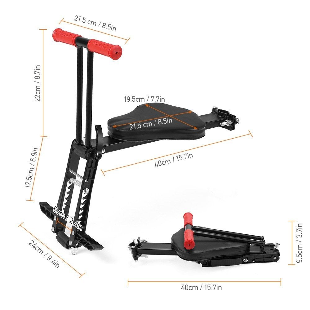 Lightweight Foldable Child Bicycle Seat Kids Saddle Bicycle