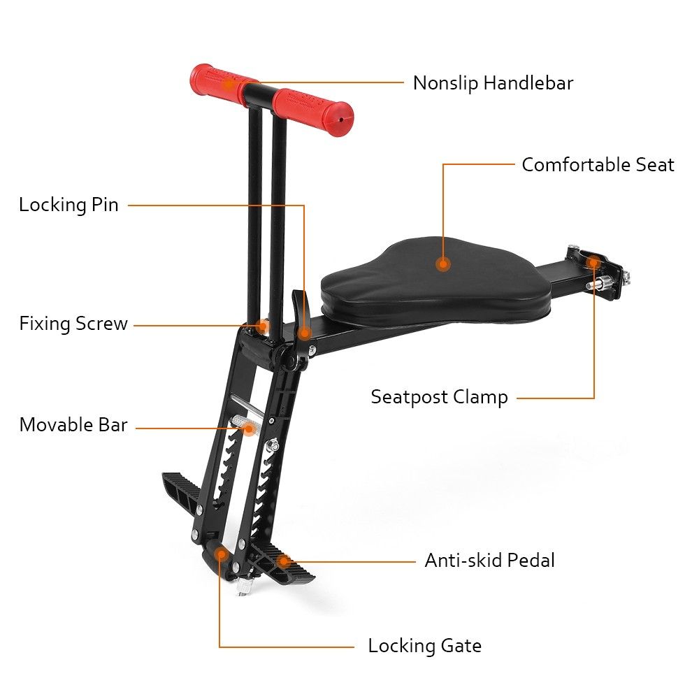 Lightweight Foldable Child Bicycle Seat Kids Saddle Bicycle