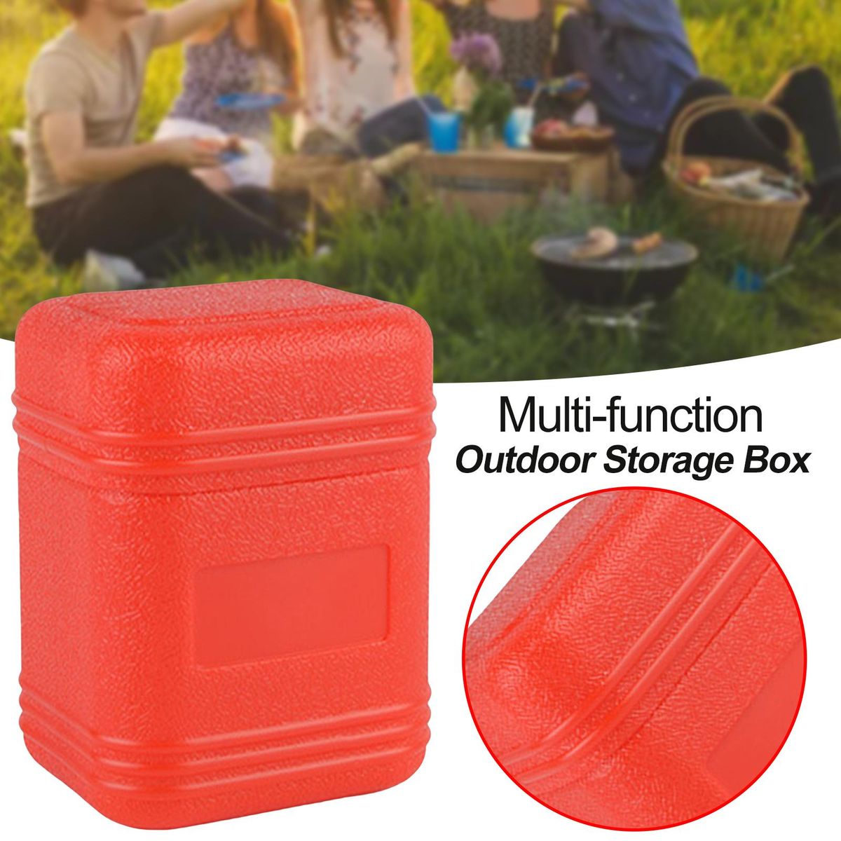 Camping  Storage Box  Furnace Case Red11.7x7.2x8.5cm
