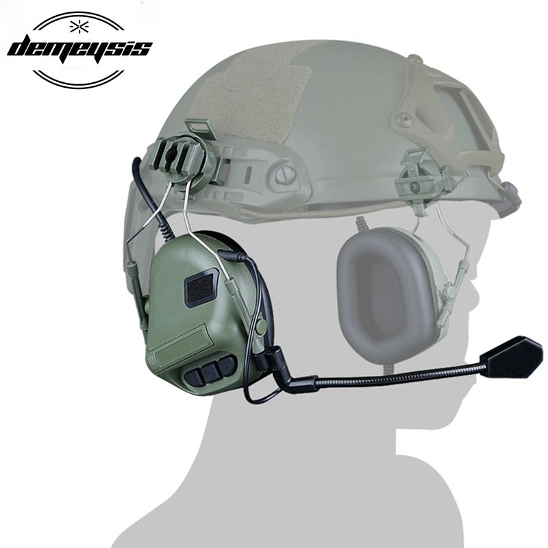Tactical Helmet Wearing Version Ear PTT Headset Hunting