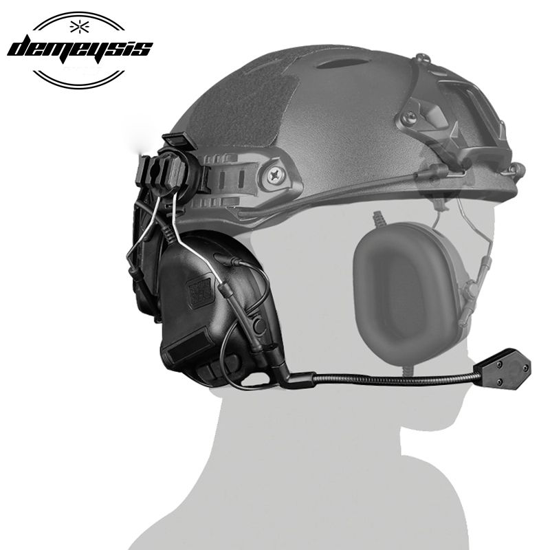 Tactical Helmet Wearing Version Ear PTT Headset Hunting