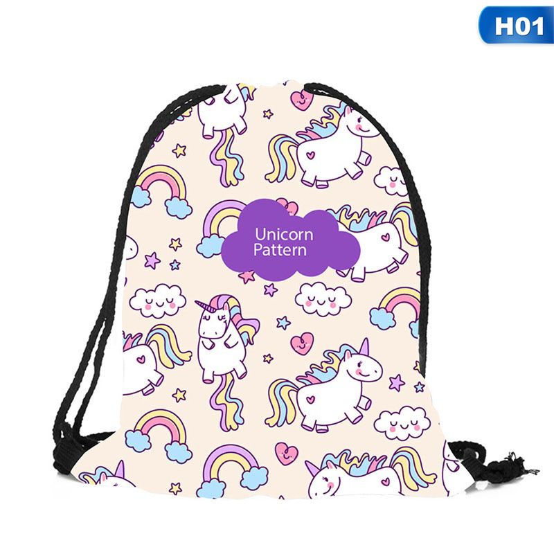 Cute Kid Baby Unicorn Pattern Sport Bags Swimming Bags Gym
