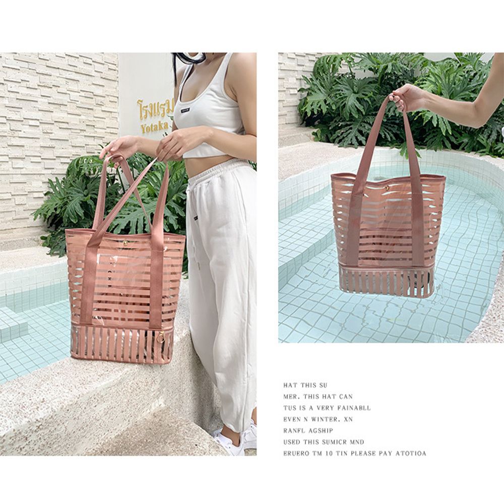 Pvc Transparent Swimming Bag Gym Clear Tote Handbags Beach