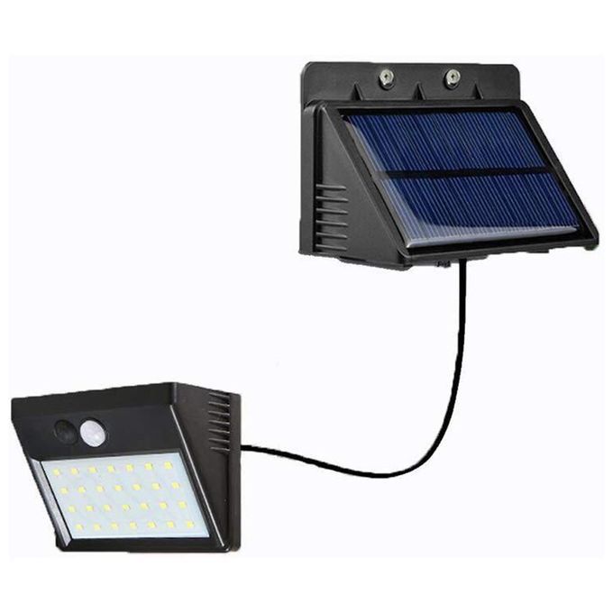 30 LED Solar Light Human Body Induction Wall Motion Sensor Street Lamp Black