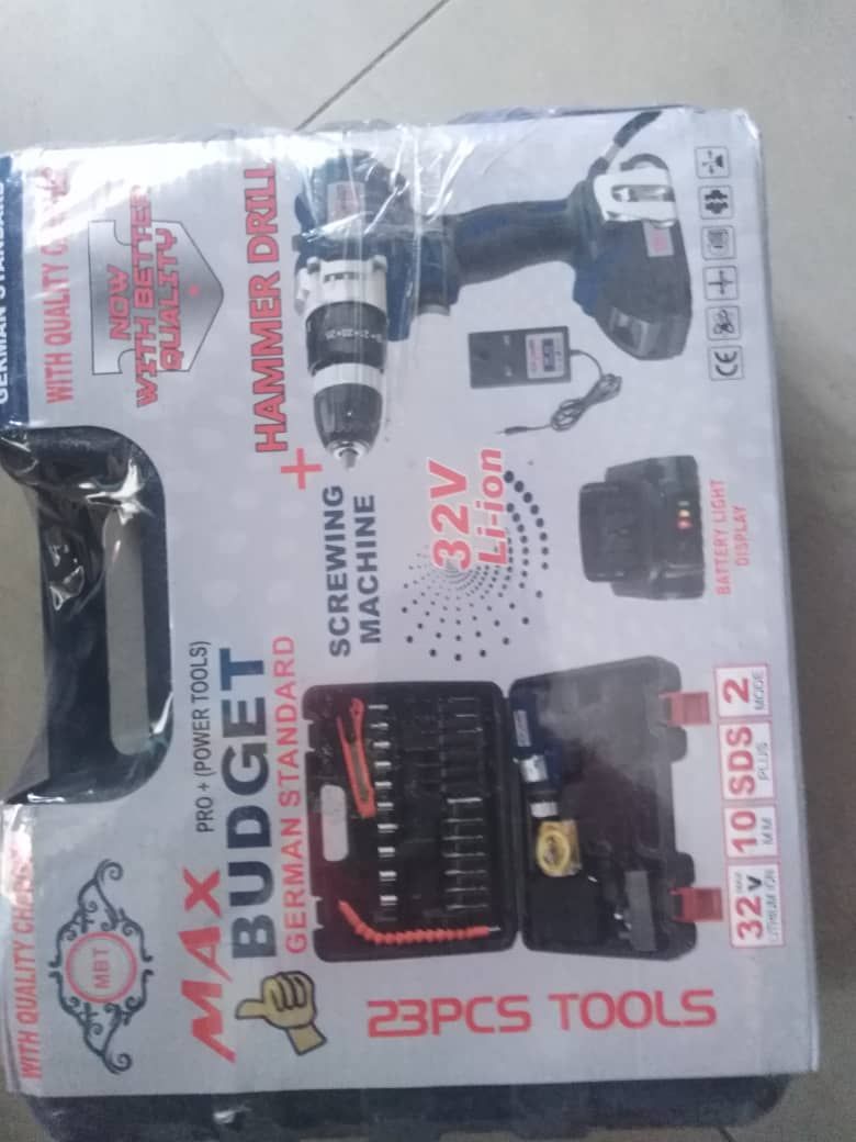 Cordless Drill Screw Machine 32volt With Tools Set