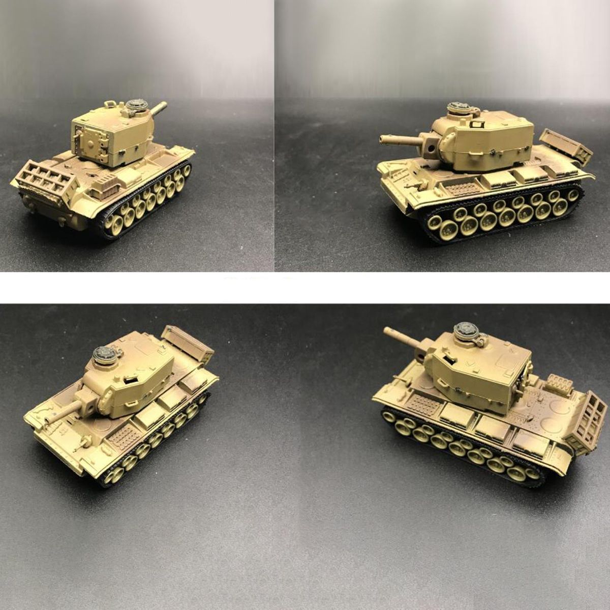8 Pieces 1/72 Tank Model DIY Assemble Tank Toy For Girls