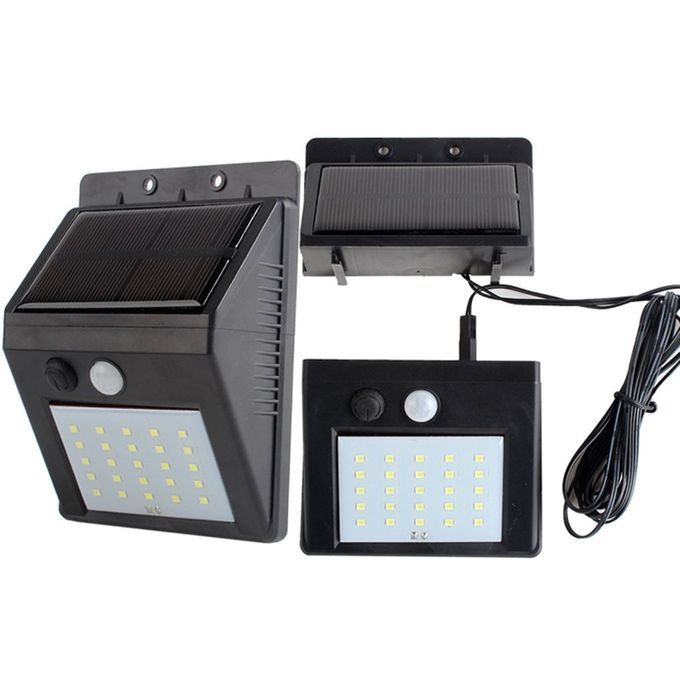 30   Solar Light Human Body Induction Wall Light Motion Sensor Street  -black