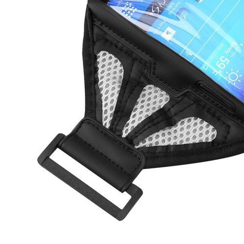 Sports Mesh Gym Running Jogging Arm Band Holder Strap Pou H For GALAXY S4/S5-grey