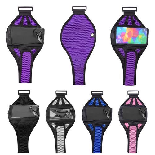 Sports Mesh Gym Running Jogging Arm Band Holder Strap Pou H For GALAXY S4/S5-grey