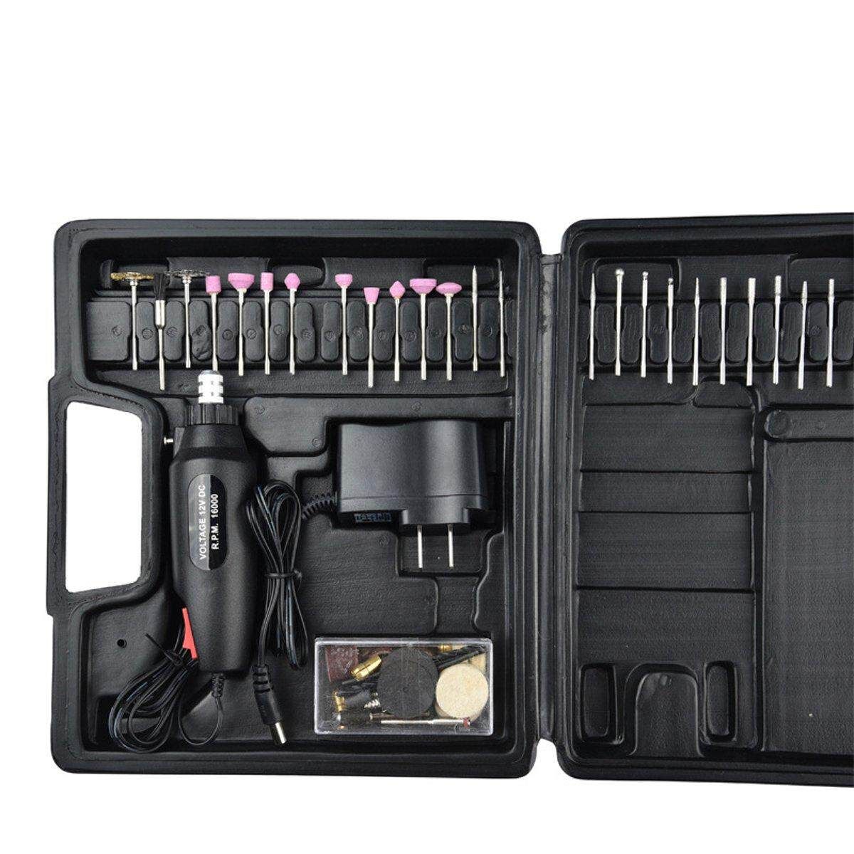 60PC Rotary Multi Tool Hobby Precision Drill + Dremel Type Accessories