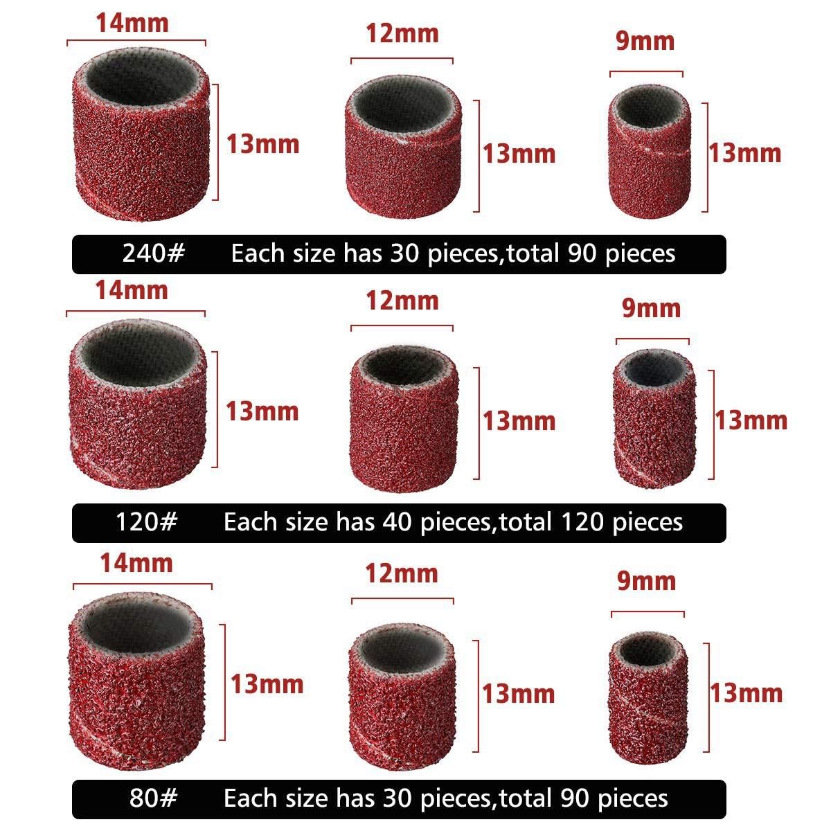 307 Pieces Drum Sander Set Sanding Drum Kit 300 Pieces