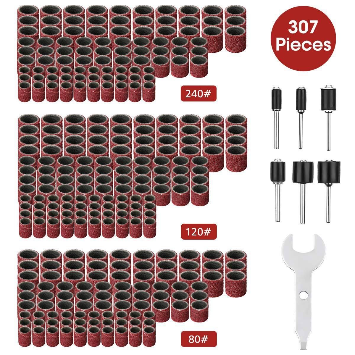 307 Pieces Drum Sander Set Sanding Drum Kit 300 Pieces