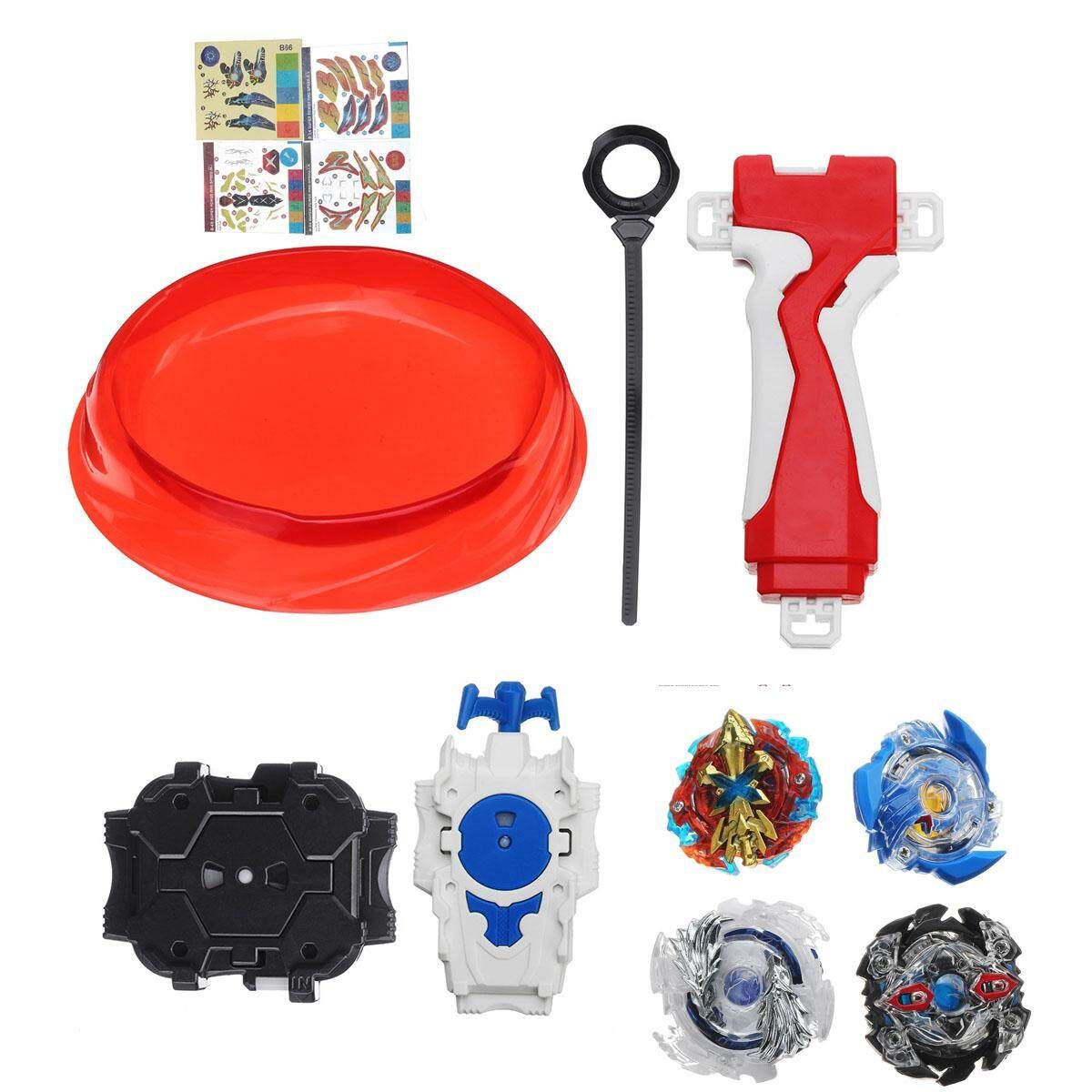 DIY Gyro With Competitive Battle Wheel Toy Handle Launch Combination Red